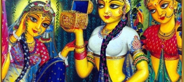 Radharani’s Manjaris: Tattva & Lilas 035 “Krishna Dresses Radha”