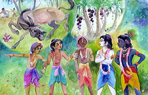 Krishna Nectar Lila 57 -“FLYING DONKEYS”