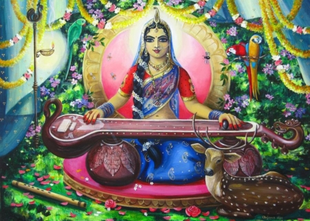 Radharani’s Manjaris: Tattva & Lilas 049 “Radha Teaches Vina”