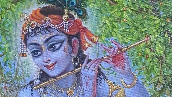 Krishna playing the flute